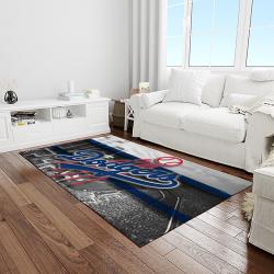mlb los angeles dodgers baseball team logo sport carpet rectangle area rug for living room home room decor light room ladg30