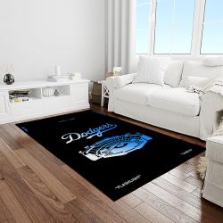 mlb los angeles dodgers baseball team logo sport carpet rectangle area rug for living room home room decor light room ladg31