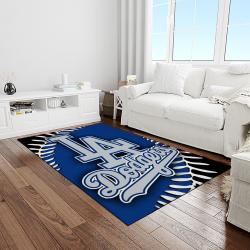 mlb los angeles dodgers baseball team logo sport carpet rectangle area rug for living room home room decor light room ladg32