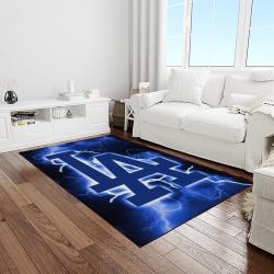 mlb los angeles dodgers baseball team logo sport carpet rectangle area rug for living room home room decor light room ladg35