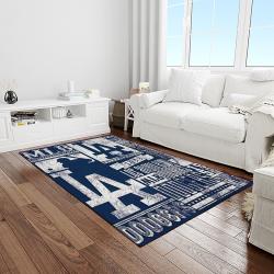 mlb los angeles dodgers baseball team logo sport carpet rectangle area rug for living room home room decor light room ladg46