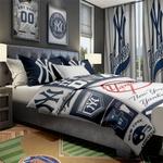 mlb new york yankees baseball team logo sport bedroom set home decor nttk1