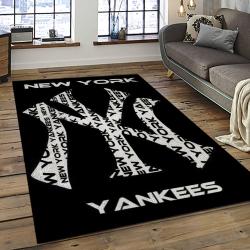 MLB New York Yankees Baseball Team Logo Sport Carpet Rectangle Area Rug For Living Room Home Room Decor NYYE10