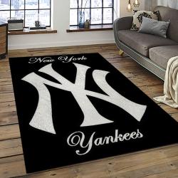 MLB New York Yankees Baseball Team Logo Sport Carpet Rectangle Area Rug For Living Room Home Room Decor NYYE11