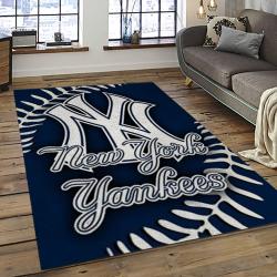 MLB New York Yankees Baseball Team Logo Sport Carpet Rectangle Area Rug For Living Room Home Room Decor NYYE12
