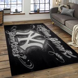 MLB New York Yankees Baseball Team Logo Sport Carpet Rectangle Area Rug For Living Room Home Room Decor NYYE16