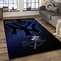 MLB New York Yankees Baseball Team Logo Sport Carpet Rectangle Area Rug For Living Room Home Room Decor NYYE17