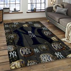 MLB New York Yankees Baseball Team Logo Sport Carpet Rectangle Area Rug For Living Room Home Room Decor NYYE2