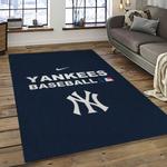 mlb new york yankees baseball team logo sport carpet rectangle area rug for living room home room decor dark room nyye58