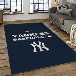 MLB New York Yankees Baseball Team Logo Sport Carpet Rectangle Area Rug For Living Room Home Room Decor NYYE58
