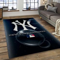 MLB New York Yankees Baseball Team Logo Sport Carpet Rectangle Area Rug For Living Room Home Room Decor NYYE59
