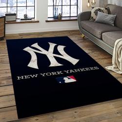 MLB New York Yankees Baseball Team Logo Sport Carpet Rectangle Area Rug For Living Room Home Room Decor NYYE67