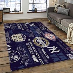 MLB New York Yankees Baseball Team Logo Sport Carpet Rectangle Area Rug For Living Room Home Room Decor NYYE71