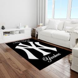 mlb new york yankees baseball team logo sport carpet rectangle area rug for living room home room decor light room nyye11