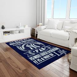 mlb new york yankees baseball team logo sport carpet rectangle area rug for living room home room decor light room nyye14