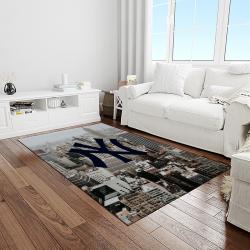 mlb new york yankees baseball team logo sport carpet rectangle area rug for living room home room decor light room nyye20