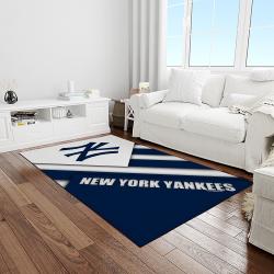 mlb new york yankees baseball team logo sport carpet rectangle area rug for living room home room decor light room nyye27