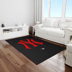 mlb new york yankees baseball team logo sport carpet rectangle area rug for living room home room decor light room nyye29
