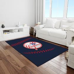 mlb new york yankees baseball team logo sport carpet rectangle area rug for living room home room decor light room nyye61