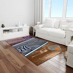 mlb new york yankees baseball team logo sport carpet rectangle area rug for living room home room decor light room nyye68