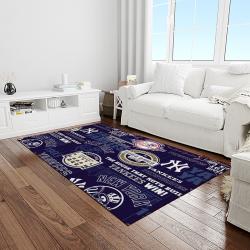 mlb new york yankees baseball team logo sport carpet rectangle area rug for living room home room decor light room nyye71