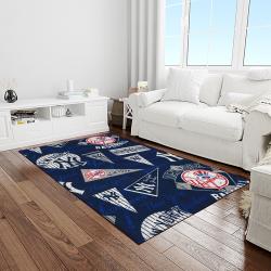 mlb new york yankees baseball team logo sport carpet rectangle area rug for living room home room decor light room nyye72