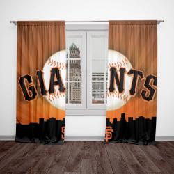 mlb san francisco giants baseball team logo sport window curtain home decor sfcg1