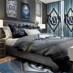 MLB Tampa Bay Rays Baseball Team Sport Bedroom Set Duvet Cover Area Rug Canvas Print TPBR1