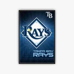 mlb tampa bay rays baseball team logo sport canvas home decor tpbr1001