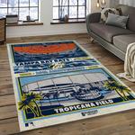 mlb tampa bay rays baseball team logo sport carpet rectangle area rug for living room home room decor dark room tabr11