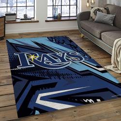MLB Tampa Bay Rays Baseball Team Logo Sport Carpet Rectangle Area Rug For Living Room Home Room Decor TABR16