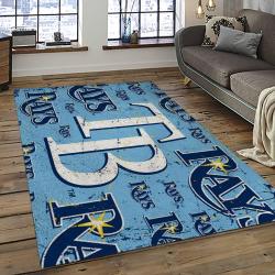 MLB Tampa Bay Rays Baseball Team Logo Sport Carpet Rectangle Area Rug For Living Room Home Room Decor TABR18