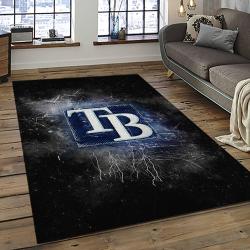 MLB Tampa Bay Rays Baseball Team Logo Sport Carpet Rectangle Area Rug For Living Room Home Room Decor TABR22