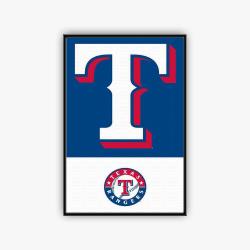 mlb texas rangers baseball team logo sport canvas home decor