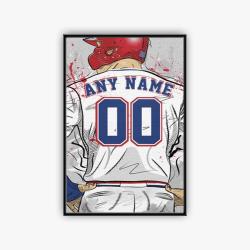 mlb texas rangers baseball team logo sport canvas home decor