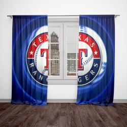 mlb texas rangers baseball team logo sport window curtain home decor