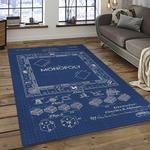 monopoly board game carpet rectangle area rug for living room home room decor gift for friends dark room mony12