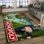 monopoly board game carpet rectangle area rug for living room home room decor gift for friends dark room mony23