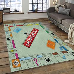 Monopoly Board Game Carpet Rectangle Area Rug For Living Room Home Room Decor Gift For Friends MONY24