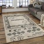 monopoly board game carpet rectangle area rug for living room home room decor gift for friends dark room mony9