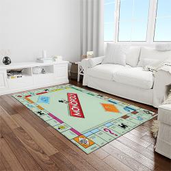 monopoly board game carpet rectangle area rug for living room home room decor gift for friends light room mony24