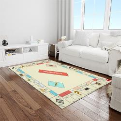 monopoly board game carpet rectangle area rug for living room home room decor gift for friends light room mony6