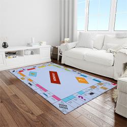 monopoly board game carpet rectangle area rug for living room home room decor gift for friends light room mony7