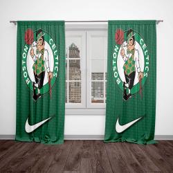 nba boston celtics basketball team logo sport window curtain home decor bsc5