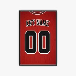 nba chicago bulls basketball team logo sport canvas home decor ccbs2002