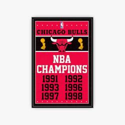 nba chicago bulls basketball team logo sport canvas home decor ccbs3001