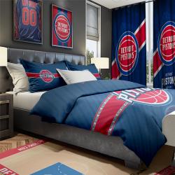 NBA Detroit Pistons Basketball Team Bedroom Set Duvet Cover Area Rug Canvas Print DTP1
