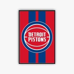 nba detroit pistons basketball team logo sport canvas home decor dtp1001