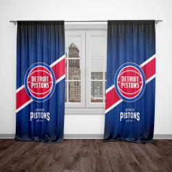 nba detroit pistons basketball team logo sport window curtain home decor dtp1
