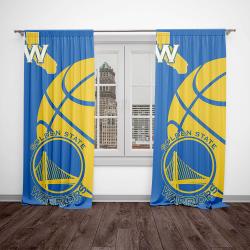 nba golden state warriors basketball team logo sport window curtain home decor gswr1